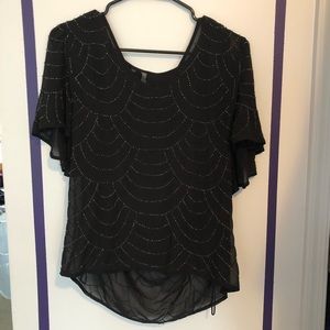 Beaded Sheer Top